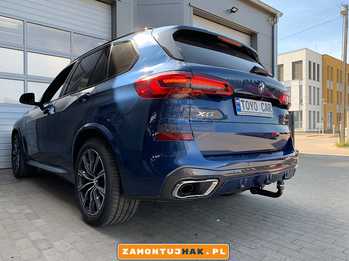 bmw x5 g05 po montazu haka holowniczego w poznaniu zdjecie samochodu z hakiem